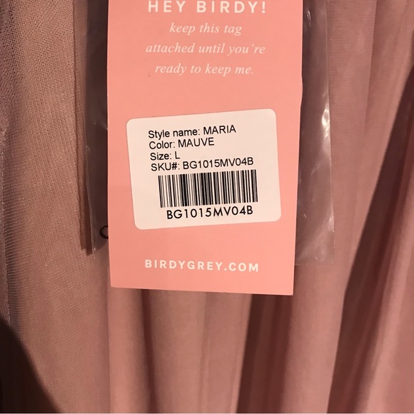 WEDDING GUEST MAXI DRESS CONVERTIBLE MAUVE Birdy Grey MARIA + POCKETS + SLIT - Picture 6 of 16